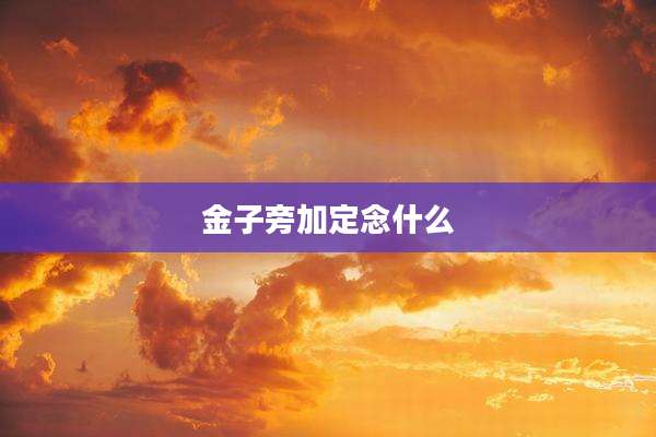 金子旁加定念什么