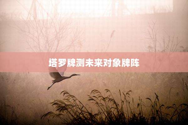 塔罗牌测未来对象牌阵