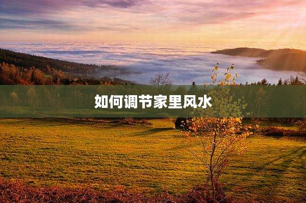 如何调节家里风水