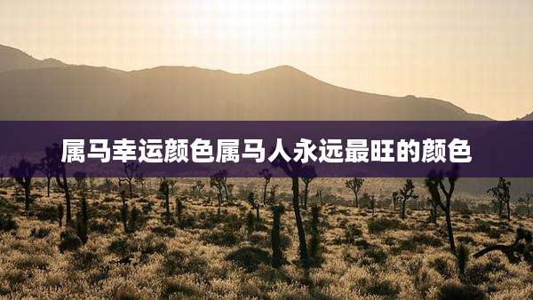 属马幸运颜色属马人永远最旺的颜色