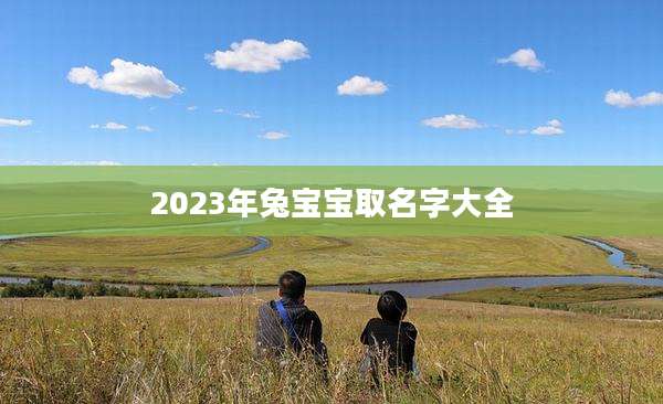 2023年兔宝宝取名字大全