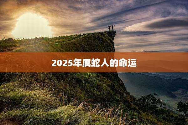 2025年属蛇人的命运