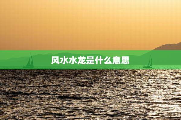 风水水龙是什么意思
