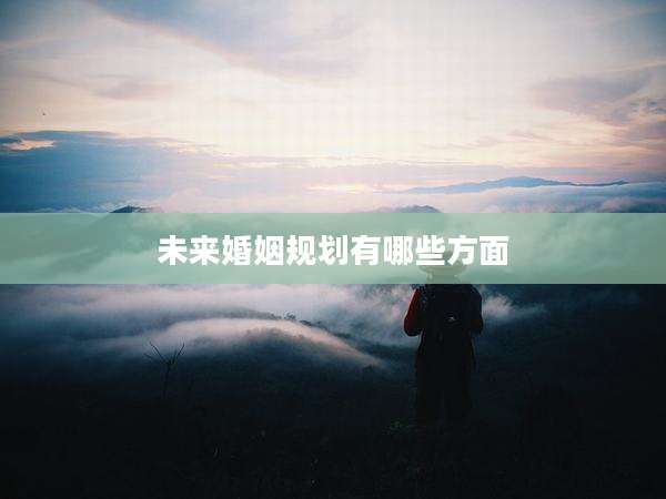 未来婚姻规划有哪些方面