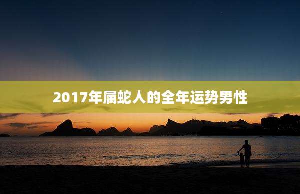 2017年属蛇人的全年运势男性