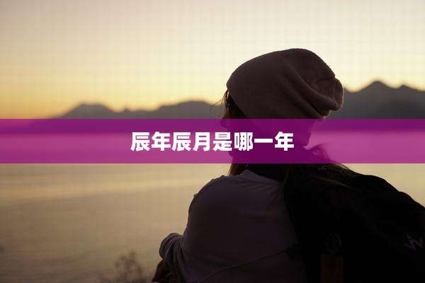 辰年辰月是哪一年