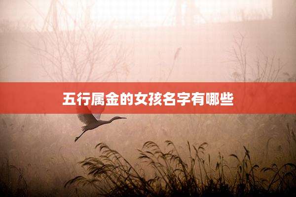 五行属金的女孩名字有哪些