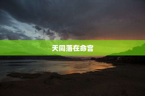 天同落在命宫