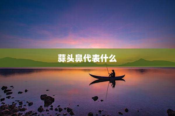 蒜头鼻代表什么